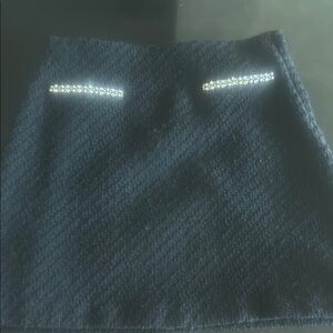 Elegant Black Skirt with Embellishments